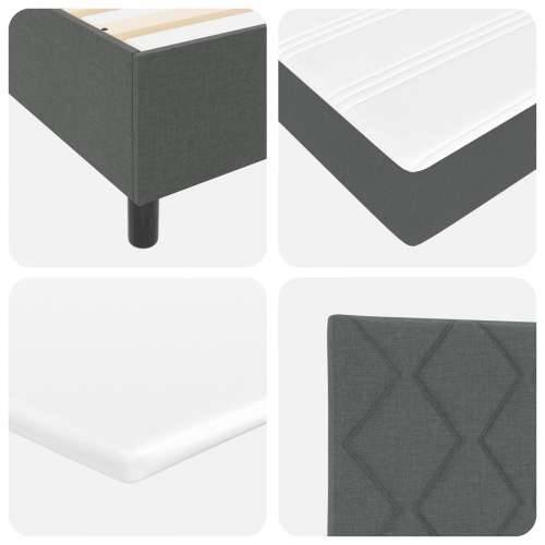 Box Spring krevet sa madracem tamno siva mali dupli tkanina Cijena