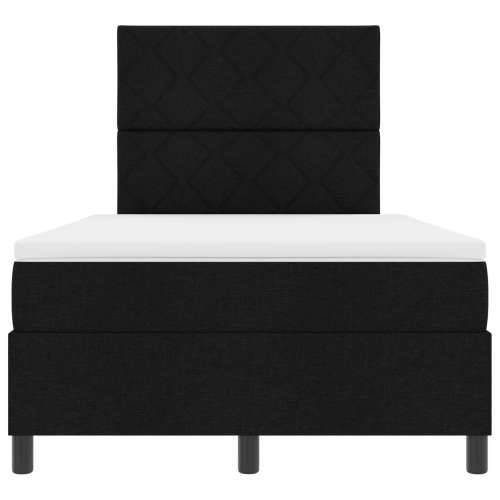 Box Spring Krevet s Madracem Crni Mali Dvojni Tkanina Cijena