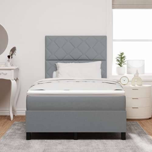 Box Spring krevet s madracem Svijetlosiva 120x200 cm Tkanina Cijena