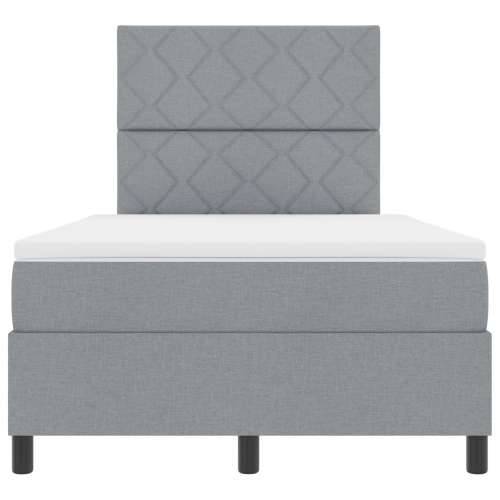 Box Spring krevet s madracem Svijetlosiva 120x200 cm Tkanina Cijena