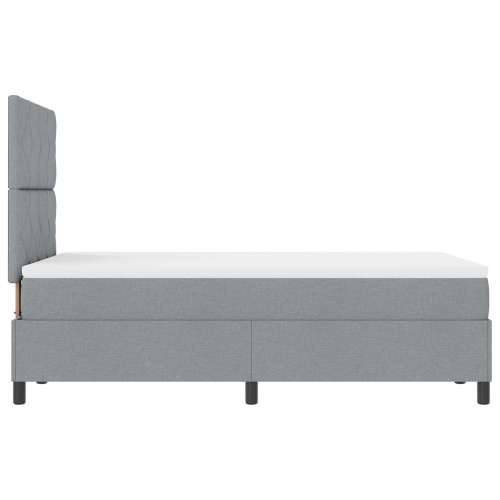 Box Spring krevet s madracem Svijetlosiva 120x200 cm Tkanina Cijena