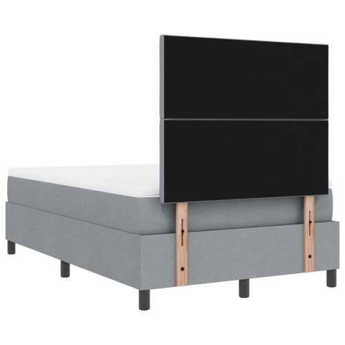 Box Spring krevet s madracem Svijetlosiva 120x200 cm Tkanina Cijena