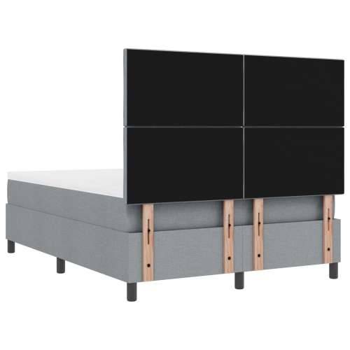 Box Spring Krevet s Madracem Svijetlosivi 140x190 cm Tkanina Cijena