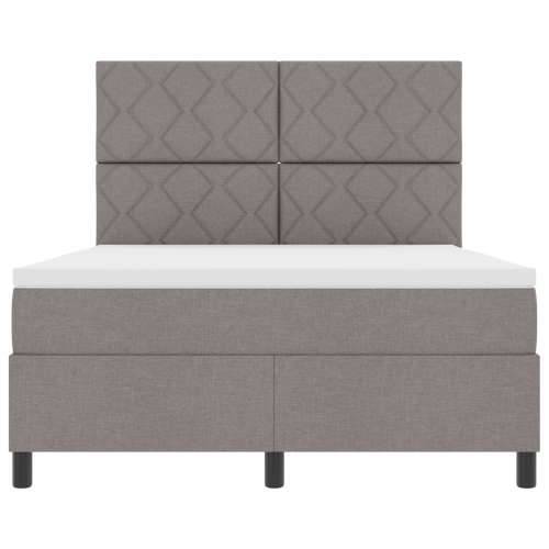 Krevet s box springom i madracem taupe 140x190 cm Tkanina Cijena