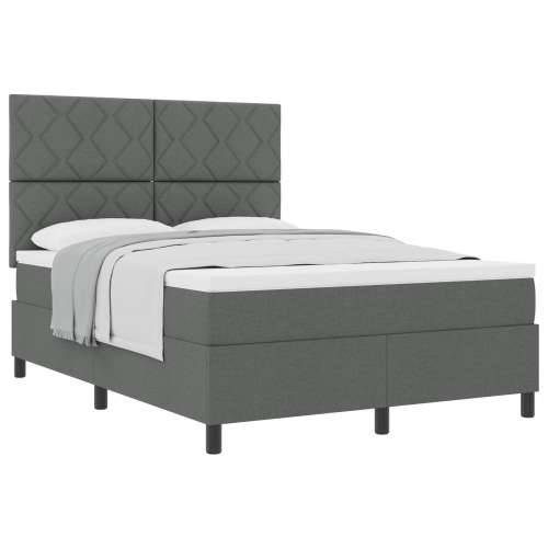 box spring krevet s madracem tamno siva 160x200 cm tkanina Cijena