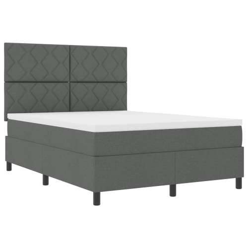 box spring krevet s madracem tamno siva 160x200 cm tkanina Cijena