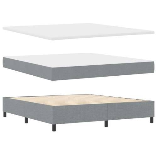 box spring krevet s dušekom svjetlosivog super king tkanine Cijena