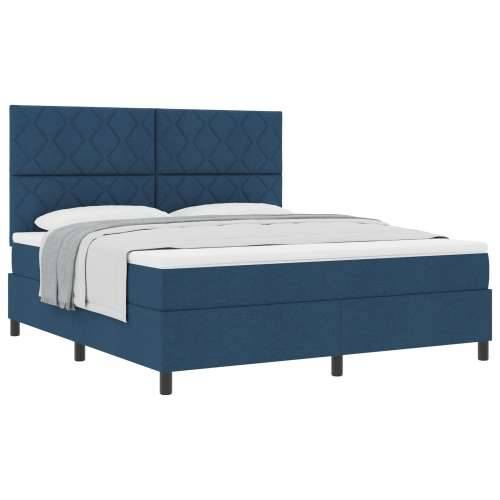 Box Spring Krevet s Madracem Plavi Super Kralj Cijena