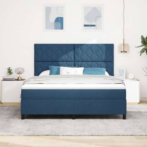 Box Spring Krevet s Madracem Plavi Super Kralj Cijena
