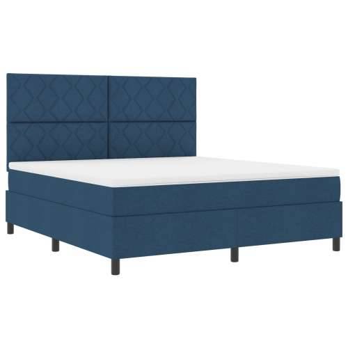 Box Spring Krevet s Madracem Plavi Super Kralj Cijena