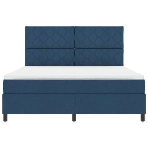 Box Spring Krevet s Madracem Plavi Super Kralj Cijena