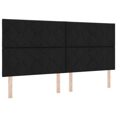 Krevet s box springom i madracem Crni 200x200 cm Tkanina Cijena