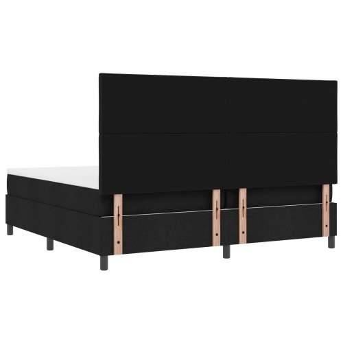 Krevet s box springom i madracem Crni 200x200 cm Tkanina Cijena