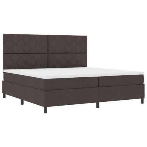 Krevet s box springom i madracem tamnosmeđi 200x200 cm tkanina Cijena