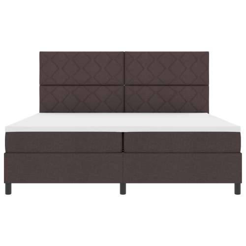 Krevet s box springom i madracem tamnosmeđi 200x200 cm tkanina Cijena