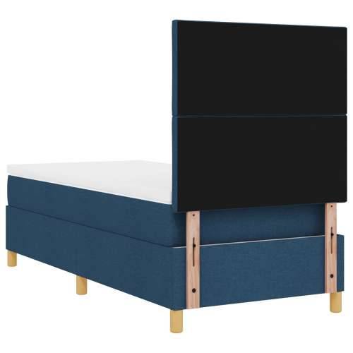 Box Spring Krevet s madracem Plava 90x200 cm Tkanina Cijena