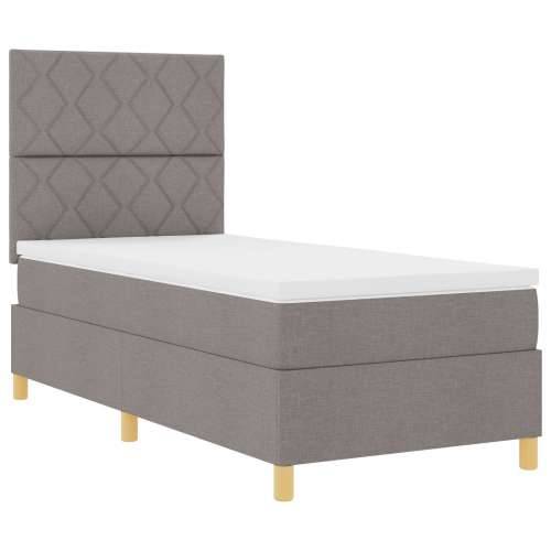 Krevet s boxspringom i madracem taupe 100x200 cm tkanina Cijena