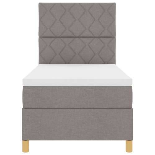 Krevet s boxspringom i madracem taupe 100x200 cm tkanina Cijena