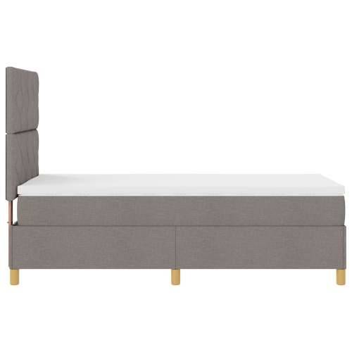 Krevet s boxspringom i madracem taupe 100x200 cm tkanina Cijena