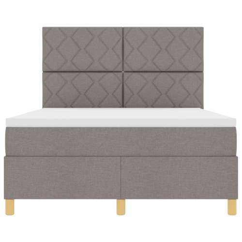Krevet s box springom i madracem taupe 140x190 cm tkanina Cijena