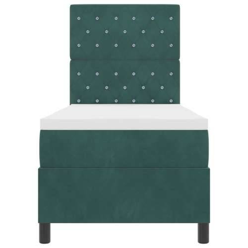Box Spring Krevet s Madracem Tamno Zelena 80x200 cm Baršun Cijena