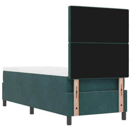 Box Spring Krevet s Madracem Tamno Zelena 80x200 cm Baršun Cijena