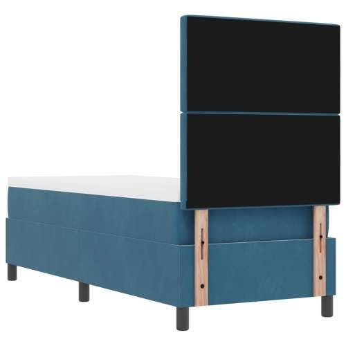 Krevet s uzglavljem i madracem Tamno plava 80x200 cm Baršun Cijena