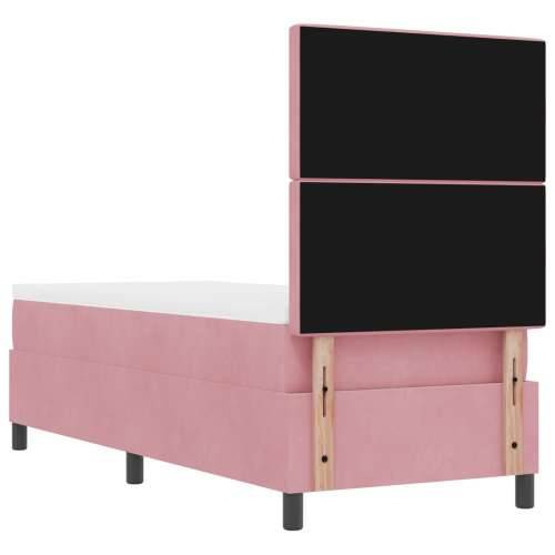 Box Spring Krevet s Madracem Ružičasta 80x200 cm Baršun Cijena