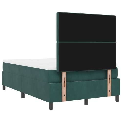 Box Spring Krevet s Madracem Tamno Zelena 120x200 cm Baršun Cijena