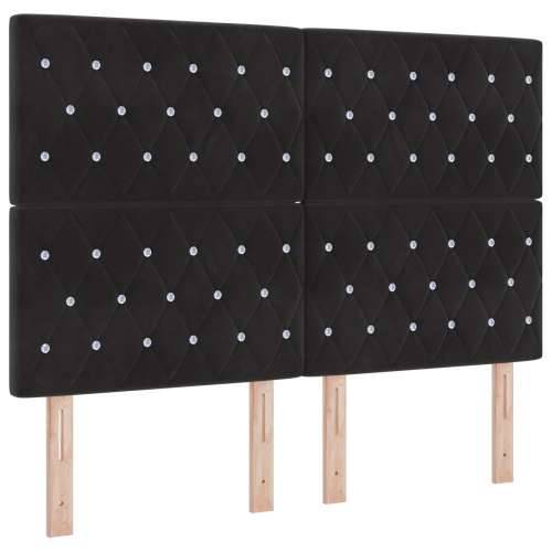Box Spring Krevet s Madracem Crna 140x200 cm Baršun Cijena