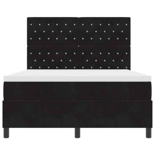Box Spring Krevet s Madracem Crna 140x200 cm Baršun Cijena