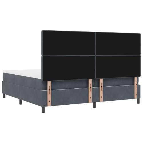 Box Spring Krevet s Madracem Tamno Sivi 200x200 cm Baršun Cijena