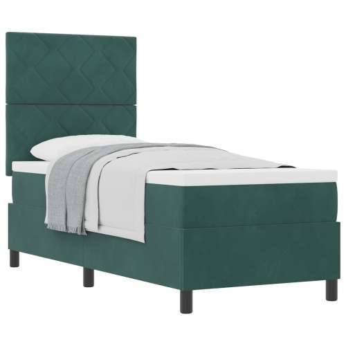 Box Spring Krevet s Madracem Tamno Zelena 80x200 cm Baršun Cijena