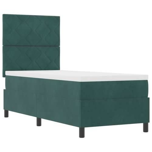 Box Spring Krevet s Madracem Tamno Zelena 80x200 cm Baršun Cijena