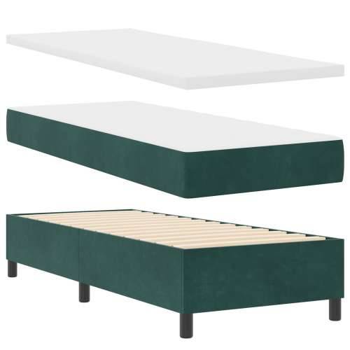 Box Spring Krevet s Madracem Tamno Zelena 80x200 cm Baršun Cijena