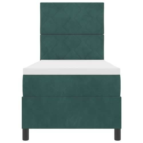Box Spring Krevet s Madracem Tamno Zelena 80x200 cm Baršun Cijena