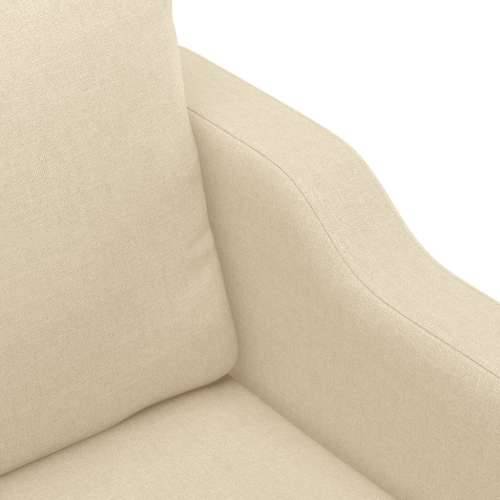 4-dijelni set sofa s jastucima krem od tkanine - Krema s jastučićima i tabureom Cijena