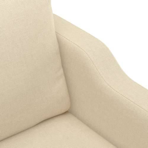 4-dijelni set sofa s jastucima krem od tkanine - Krema s jastucima i tabureom Cijena