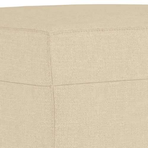 3-dijelni set sofa s jastucima krem od tkanine - Krema s jastučićima i tabureom Cijena