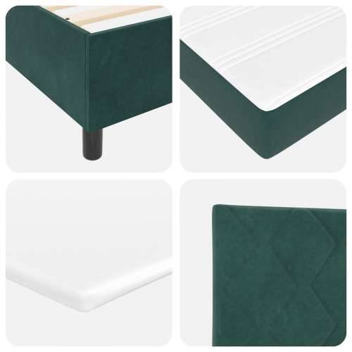 Krevet s box springom i madracem tamnozelene boje 100x200 cm od baršuna Cijena