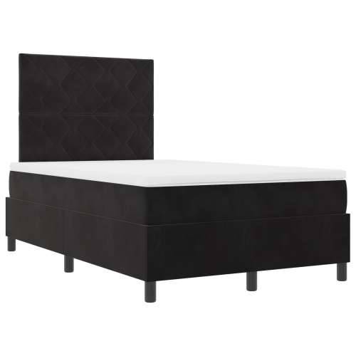 Box Spring krevet s madracem Crna 120x200 cm Baršun Cijena