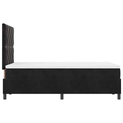 Box Spring krevet s madracem Crna 120x200 cm Baršun Cijena