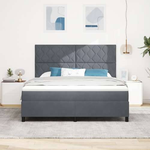 Box Spring Krevet s madracem Tamno siva Super King Baršun Cijena