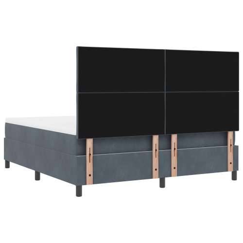 Box Spring Krevet s madracem Tamno siva Super King Baršun Cijena