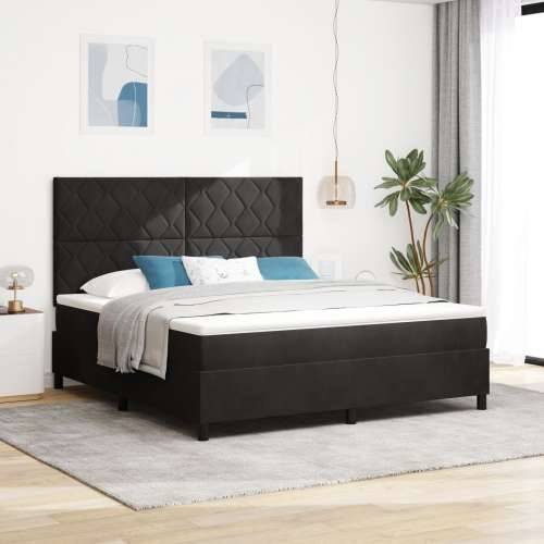 Box Spring krevet s madracem crni super king baršun Cijena
