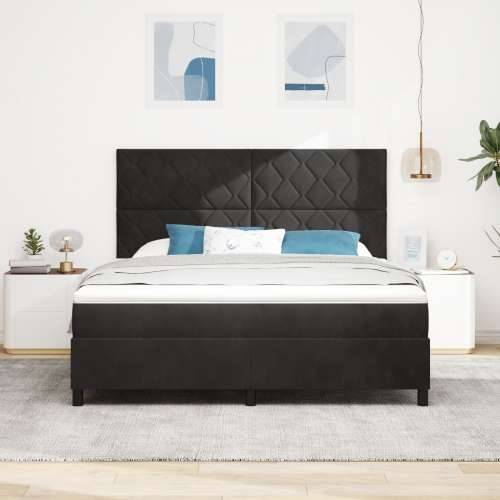 Box Spring krevet s madracem crni super king baršun Cijena