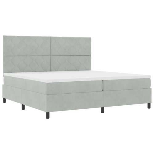 Krevet s podlogom i madracem Svjetlosiva 200x200 cm Baršun Cijena