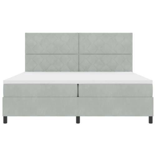 Krevet s podlogom i madracem Svjetlosiva 200x200 cm Baršun Cijena