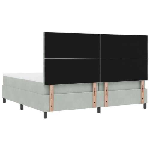 Krevet s podlogom i madracem Svjetlosiva 200x200 cm Baršun Cijena