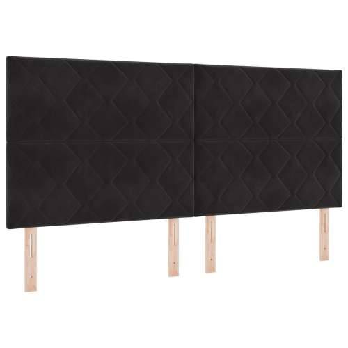 krevet s kutijom opruga s madracem Crna 200x200 cm Baršun Cijena